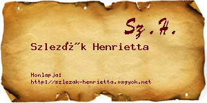 Szlezák Henrietta névjegykártya